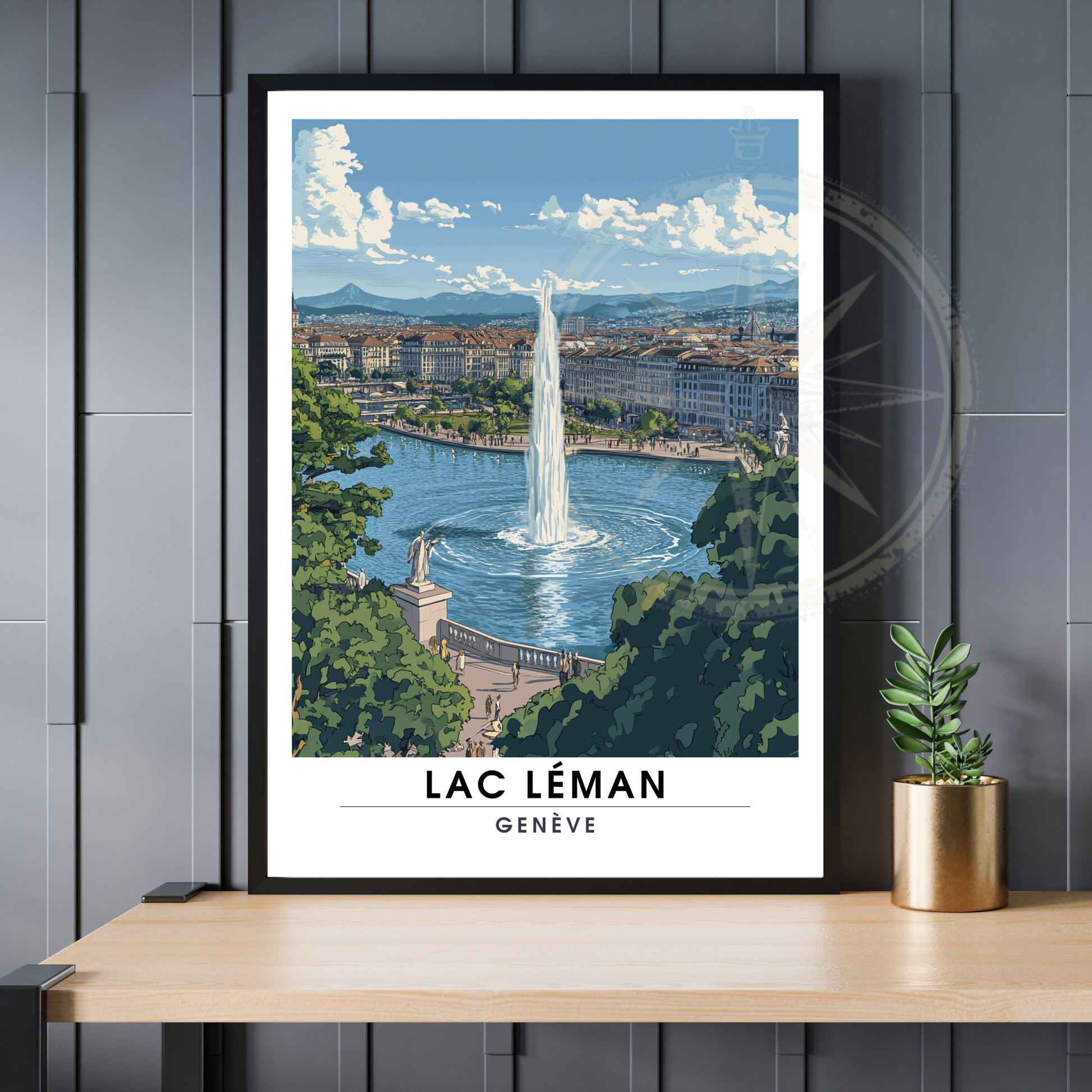Affiche Lac léman | Impression Suisse | Affiche Suisse-0