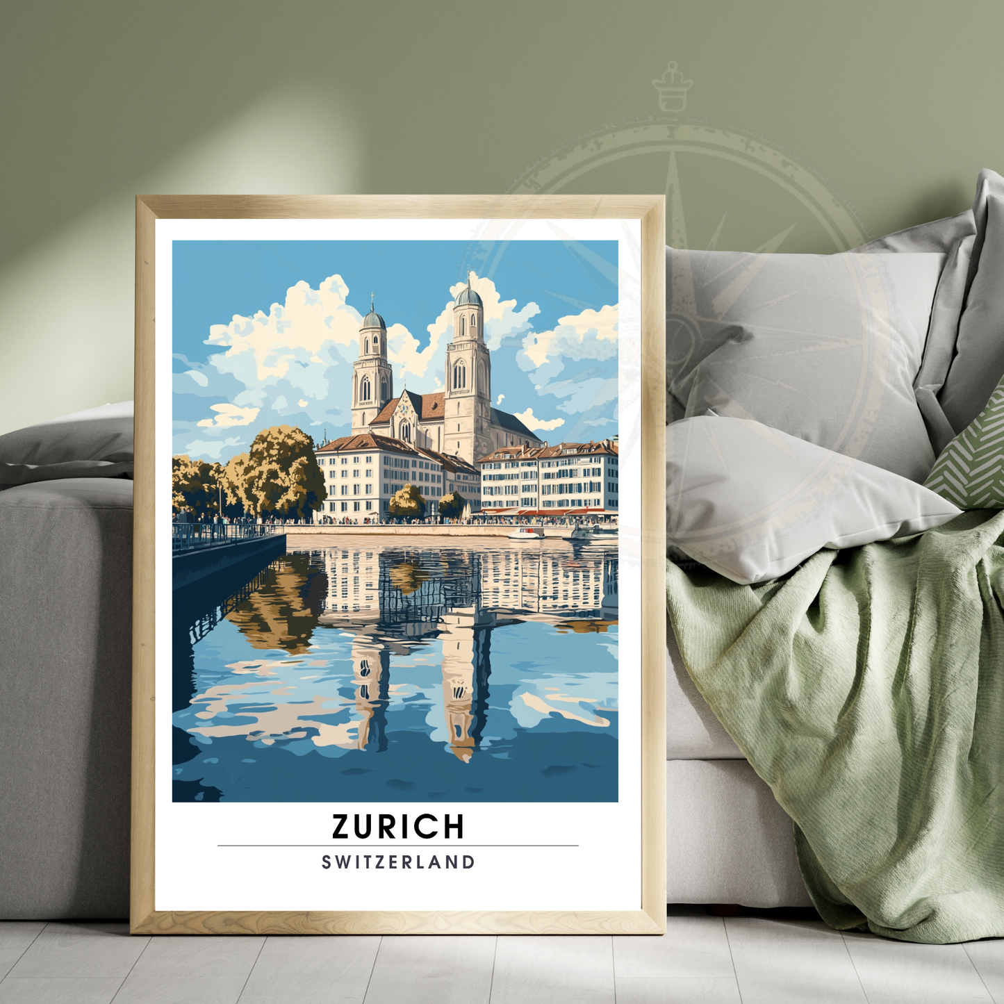 Affiche Zurich | Poster décoratif Suisse | Affiche Suisse-4