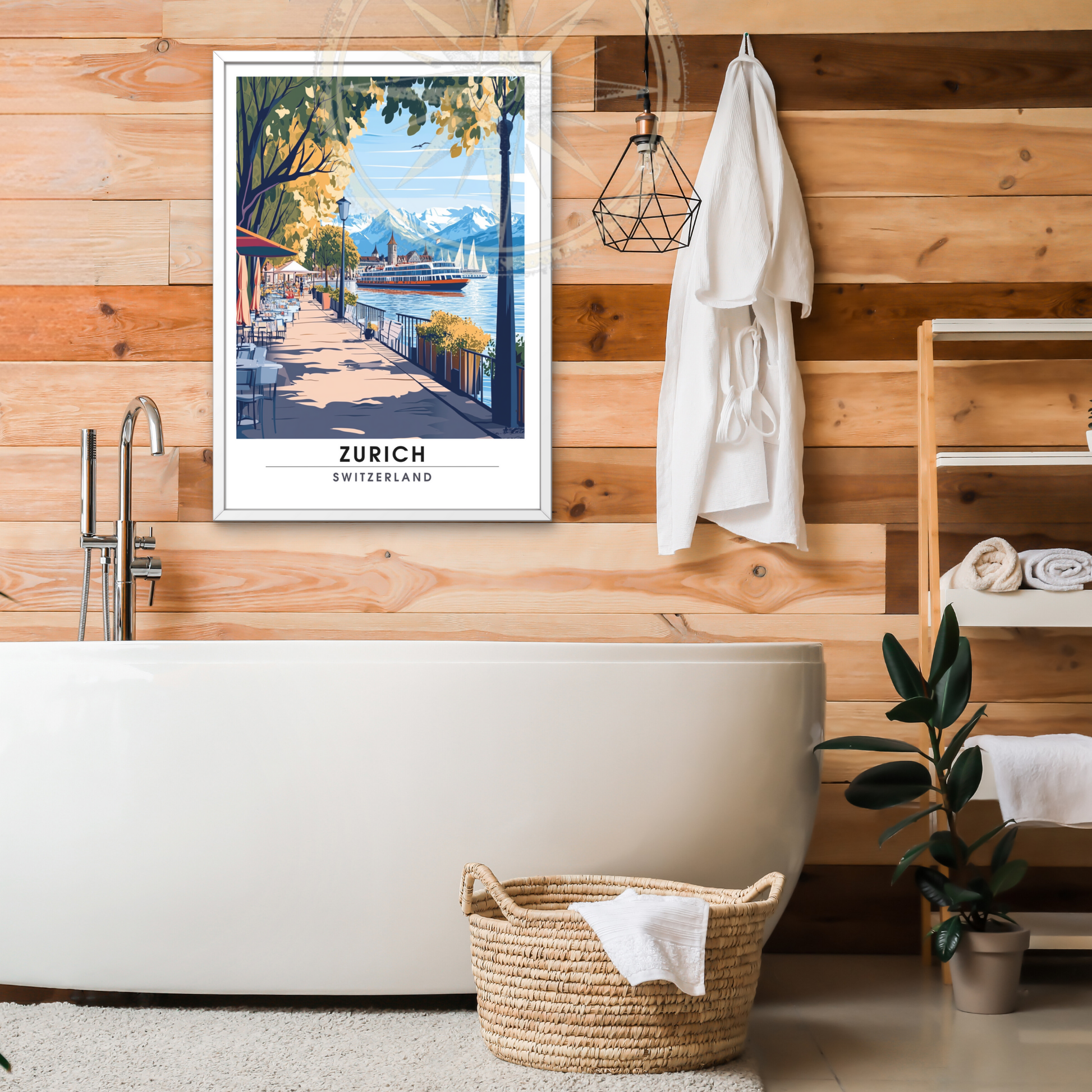 Affiche Zurich | Poster de voyage Suisse | Affiche Suisse-4