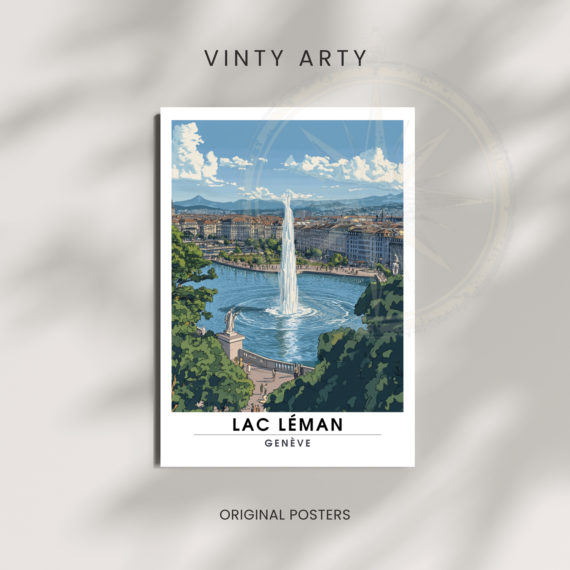 Affiche Lac léman | Impression Suisse | Affiche Suisse-2