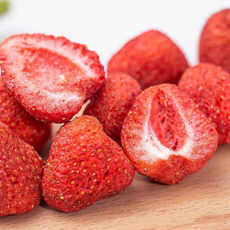 Meilleures ventes de fraises lyophilisées 100 % naturelles sans sucre ajouté Extrait de fruits croquants emballés sous vide Qualité alimentaire santé 1 kg