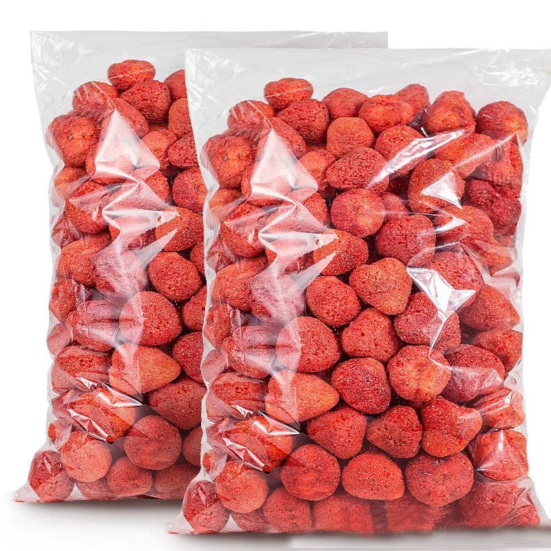 Meilleures ventes de fraises lyophilisées 100 % naturelles sans sucre ajouté Extrait de fruits croquants emballés sous vide Qualité alimentaire santé 1 kg