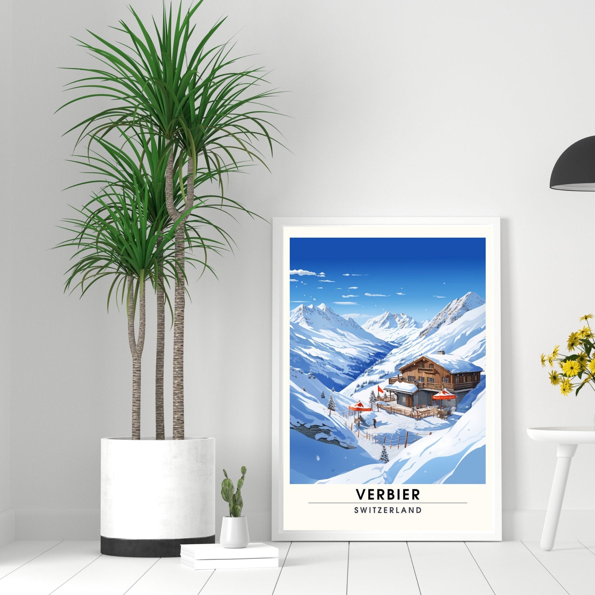 Affiche Verbier, Suisse  | impression Verbier | Affiche de voyage Verbier | Affiche Suisse-1