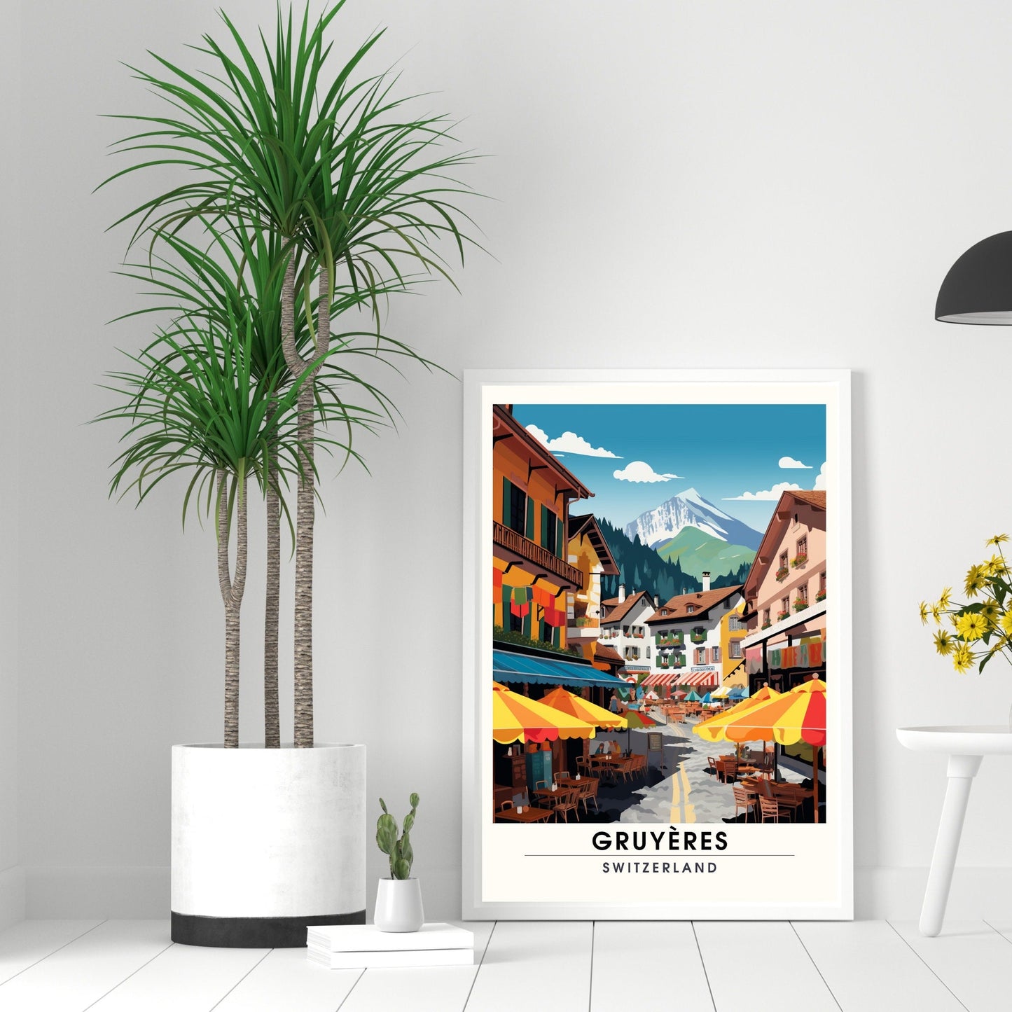 Impression Gruyères | Affiche de Voyage Gruyères | Impression de Voyage Gruyères, Suisse | affiche Suisse-1